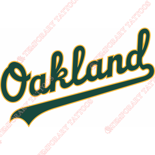 Oakland Athletics Customize Temporary Tattoos Stickers NO.1793